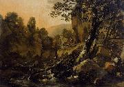 Nicolaes Pietersz. Berchem Herdsmen and Herds at a Waterfall china oil painting artist